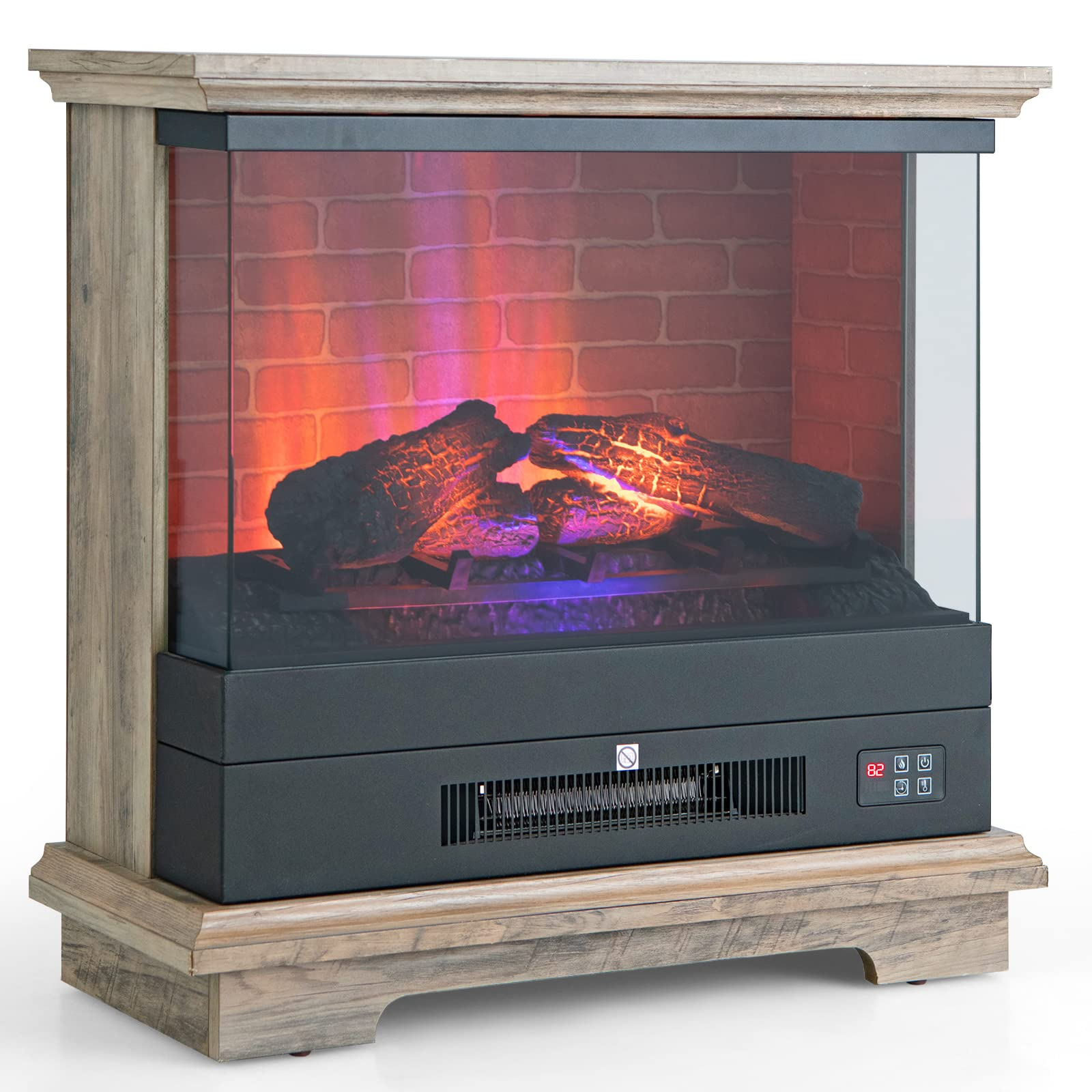 27 Inch Freestanding Fireplace - Tangkula